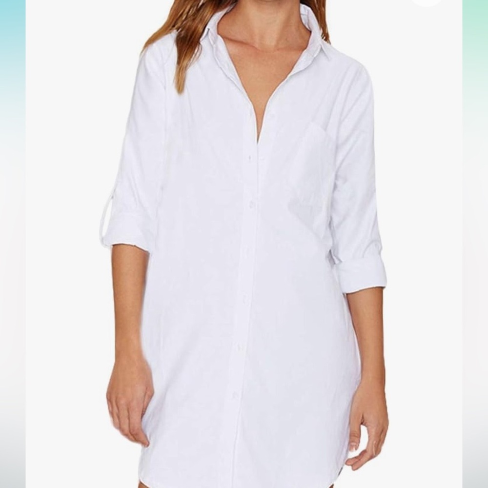 Long sleeve dress shirt dress